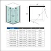 120x76x185cm 180° cm Falttür Nischentür Klarglas Produktbild-Vorschau 3