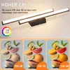 A product image showcasing a modern LED light fixture with text and comparison images of fruit under different CRI (Color Rendering Index) levels. Podgląd zdjęcia produktu