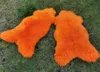 Top Öko Lammfell Schaffell Felle Orange Mandarine Farbe Neu Produktbild-Vorschau 2