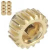 A group of small brass gears and one larger brass gear are shown against a white background. Podgląd zdjęcia produktu