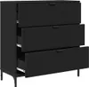 vidaXL Credenza nera 79,5 x 33 x 82 cm Materiale a base di Anteprima dell’immagine prodotto 5
