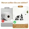 3er Set Toilettenpapierhalter mit lustigem 3D Produktbild-Vorschau 3
