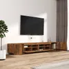 vidaXL 3-tlg. TV-Schrank-Set LED-Leuchten Räuchereiche Produktbild-Vorschau 7
