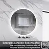 LED Badspiegel 80cm Rund Badspiegel mit Bluetooth Uhr Produktbild-Vorschau 2