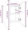 vidaXL Armoire de salle de bain avec miroir rond & LED Voir les images du produit 7