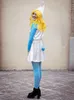 A woman in a costume stands against a wall. Produktbild-Vorschau