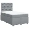 vidaXL Boxspringbett mit Matratze Hellgrau 120x190 cm Stoff Produktbild-Vorschau 1