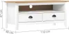 vidaXL TV skříňka Hill White 110x40x47 cm Masivní Náhled obrázku produktu 3