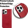 A red flip case for an iPhone is shown with a close-up of the camera cutout area. Náhled obrázku produktu