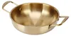 A close-up studio shot of a gold-colored pot with two handles. Produktbild-Vorschau