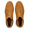 A top-down view of a pair of brown Timberland chukka shoes against a white background. Produktbild-Vorschau