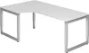 bümö Schreibtisch Serie-R - Nachbildung: Weiß, Gestell: Produktbild-Vorschau 1