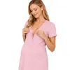 Stillnachthemd mit Knöpfen Nachtkleid Geburtskleid Produktbild-Vorschau 2