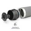 A disassembled insulated mug is shown against a white background, with a diagram indicating it can be taken apart for cleaning. Anteprima dell’immagine prodotto