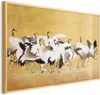 Posterpapier Poster - Japanese Cranes - a flock of birds Produktbild-Vorschau 1