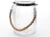 Windlicht Glas mit Jute - Henkel 14.5cm klar transparent Produktbild-Vorschau 3