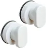 Two white suction cup hooks against a white background. Produktbild-Vorschau