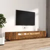 vidaXL 3-tlg. TV-Schrank-Set LED-Leuchten Räuchereiche Produktbild-Vorschau 6