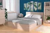 Bettkasten 2 Sitzer aus Holz mit Kopfteil - 160x200 - Roh Produktbild-Vorschau 4