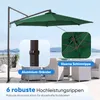 Ampelschirm 300cm Alu Sonnenschirm, 360° drehbar und Produktbild-Vorschau 4