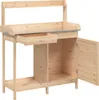vidaXL Pflanztisch mit Schrank 110,5x45x124,5 cm Massivholz Produktbild-Vorschau 6