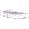 Massivholzbett ohne Matratze Wachsbraun 75x190 cm Produktbild-Vorschau 7