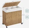 Koš na prádlo na kolečkách 3 přihrádky 66 cm Náhled obrázku produktu 13