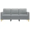 vidaXL 3-Sitzer-Sofa Hellgrau 180 cm Stoff Produktbild-Vorschau 3