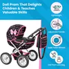 Kinderplay Puppenwagen mit Tasche – höhenverstellbarer Produktbild-Vorschau 2
