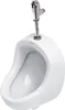 A white ceramic urinal with a chrome flush valve is shown against a white background. Produktbild-Vorschau