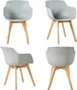 HJ_WeDoo 4er Set Sessel Skandinavisch Wohnzimmerstuhl Produktbild-Vorschau 1