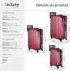 Set de 3 Valises Trolley Rigides - ABS - rouge Voir les images du produit 6