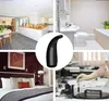 Collage of four different scenes: a modern kitchen, a bathroom, a bedroom, and a laboratory, with a black automatic soap dispenser in the center. Náhled obrázku produktu