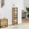 vidaXL Scarpiera rovere artigianale 28x27x102 cm Materiale Anteprima dell’immagine prodotto 2
