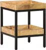 vidaXL Beistelltisch Braun 35 x 35 x 45 cm Massivholz Mango Produktbild-Vorschau 1