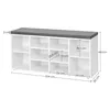 Weiße Schuhbank mit Sitzkissen - L104 cm Produktbild-Vorschau 3