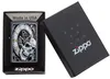 Zippo Sturmfeuerzeug Totenkopf-Uhr schwarz matt Produktbild-Vorschau 9