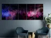 Italienischer Leinwand Leinwandbild - Deer Galaxy (5 Parts) Produktbild-Vorschau 2