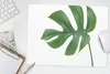 MuchoWow® Mauspad Mousepad Botanisches Blatt auf weißem Produktbild-Vorschau 5