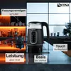 A modern kitchen counter with a black electric kettle and various kitchen appliances in the background. Produktbild-Vorschau