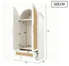 Kledingkast 70 x 55 x 170 cm, witte kledingkast met dubbele Productafbeelding-voorbeeld 2