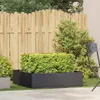 vidaXL Fioriera nera 100x100x30 cm in acciaio Anteprima dell’immagine prodotto 3