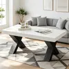 Merax salontafel met X-vormige poten, moderne salontafel Productafbeelding-voorbeeld 1