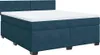 vidaXL Boxspringbett mit Matratze Blau 180x200 cm Samt Produktbild-Vorschau 3