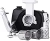 A close-up studio shot of a food grinder attachment for a kitchen appliance. Anteprima dell’immagine prodotto