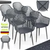 tillvex® Gartenstuhl 6er Set Wetterfest mit Armlehne Produktbild-Vorschau 1