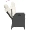 vidaXL 7-tlg. Garten-Essgruppe mit Kissen Schwarz Poly Produktbild-Vorschau 4