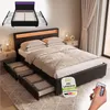 Juskys Polsterbett Lyon 140 x 200 cm schwarz – Bettgestell Produktbild-Vorschau 1