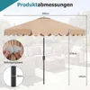 Slnečník COSTWAY 300 cm, záhradný slnečník s kľukou a Náhľad obrázku produktu 3