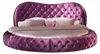 Runde Chesterfield Design Bett Schlafzimmer Textil Leder Produktbild-Vorschau 2